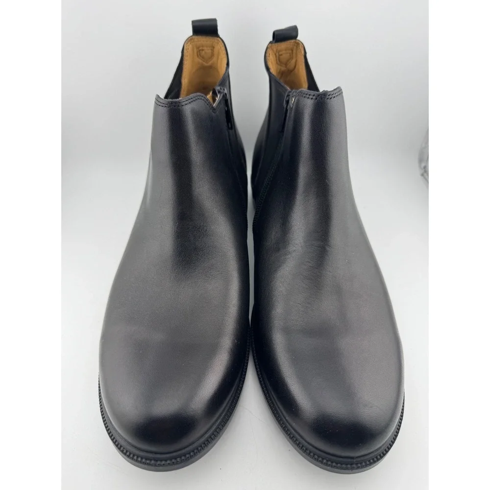 Hotter Ankle Boots‎ 7.5 Black Excellent Leather Side Zip Made in England (1893)